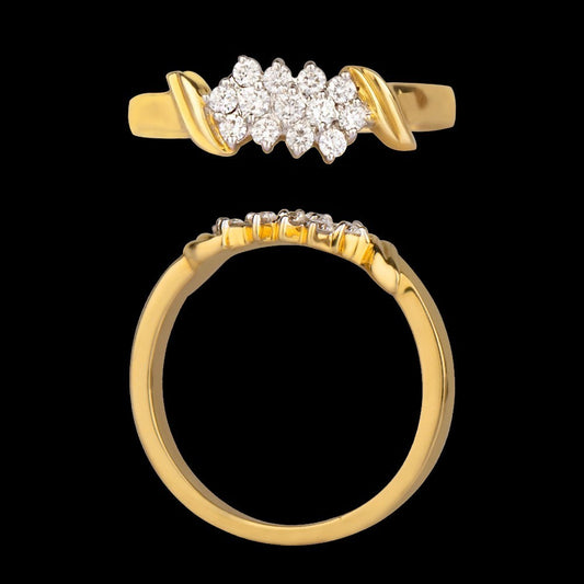 18K Yellow Gold Diamond Ring - 0.324ct VS-SI-GH