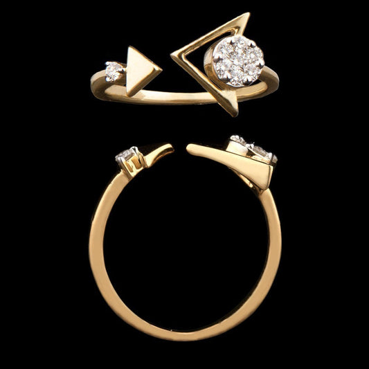 14K Yellow Gold Diamond Ring - 0.16ct VVS-VS-HI