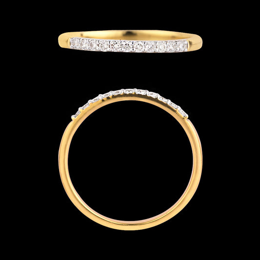 18K Yellow Gold Diamond Ring - 0.157ct VVS-VS-GH