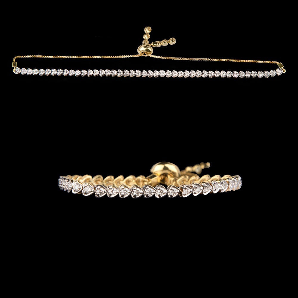 14K Yellow Gold Diamond Bracelet - 0.85ct SI-GH