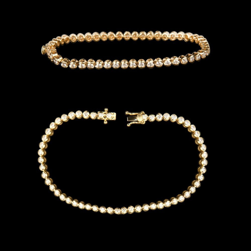 18K Yellow Gold Diamond Bracelet - 2.47ct VVS-GH