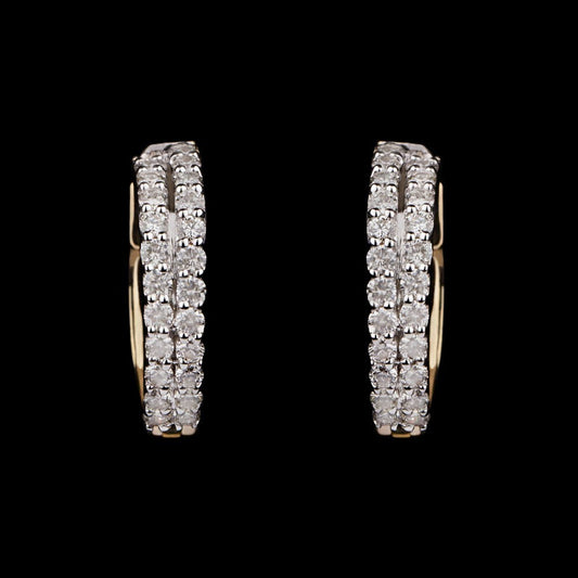 14K Yellow Gold Diamond Earrings - 0.46ct VVS-VS-IJ