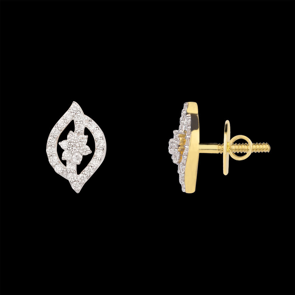 14K Yellow Gold Diamond Earrings - 0.57ct VVS-VS-HI