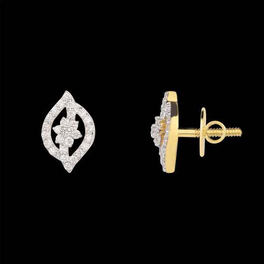 14K Yellow Gold Diamond Earrings - 0.57ct VVS-VS-HI