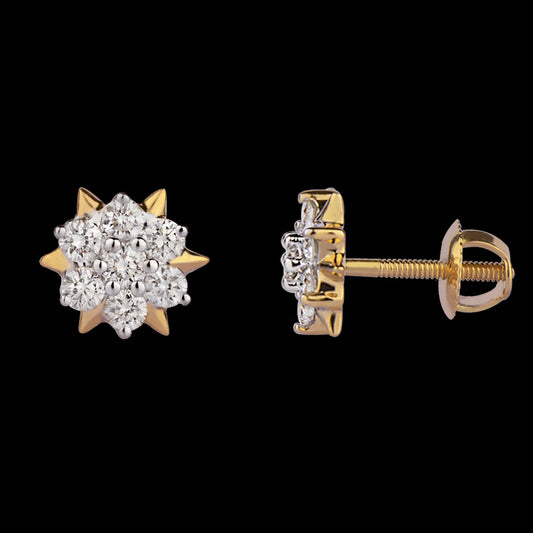 14K Rose Gold Diamond Earrings - 0.2ct VVS-VS-HI