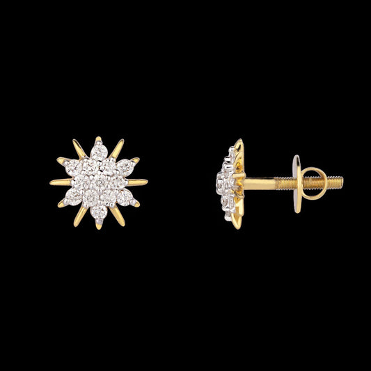 14K Yellow Gold Diamond Earrings - 0.32ct VVS-VS-HI