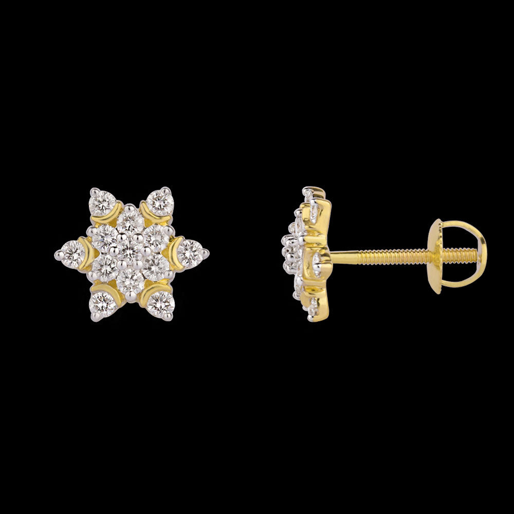14K Yellow Gold Diamond Earrings - 0.36ct VVS-VS-HI