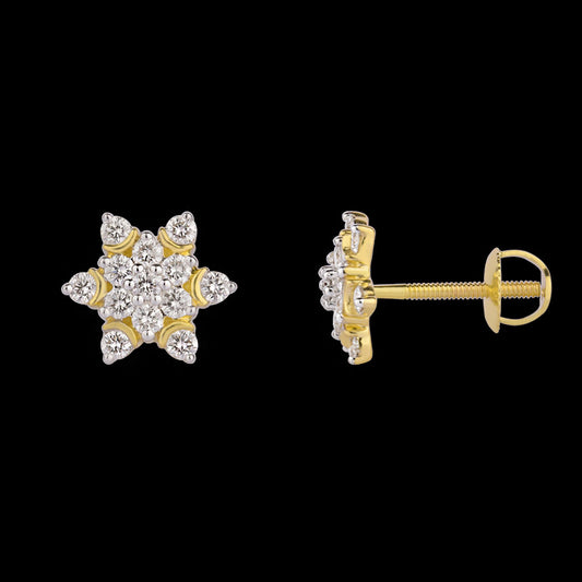 14K Yellow Gold Diamond Earrings - 0.36ct VVS-VS-HI