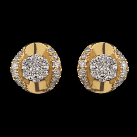 14K Yellow Gold Diamond Earrings - 0.29ct SI-IJ