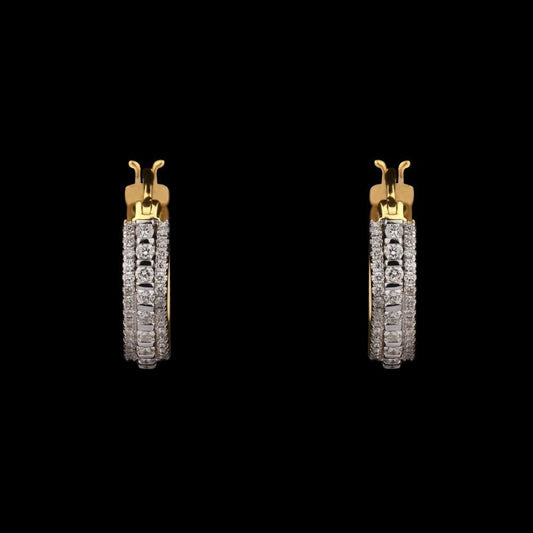 14K Yellow Gold Diamond Earrings - 0.48ct VVS-EF