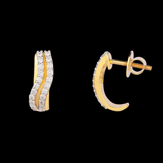 14K Yellow Gold Diamond Earrings - 0.54ct VVS-VS-HI