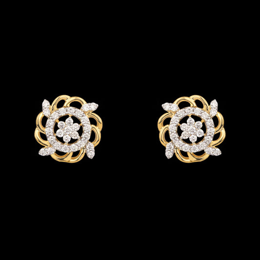 14K Yellow Gold Diamond Earrings - 0.52ct VVS-VS-HI