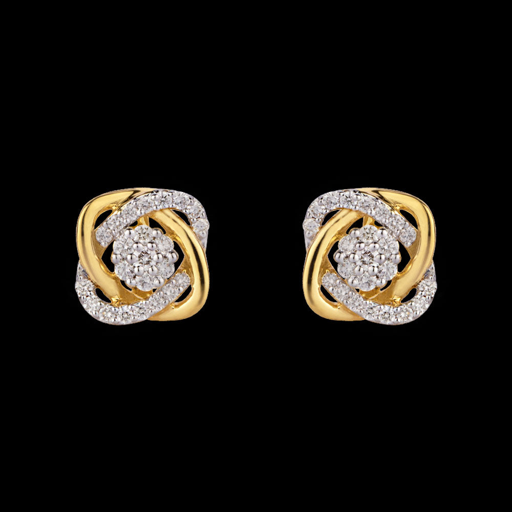 14K Yellow Gold Diamond Earrings - 0.31ct SI-HI