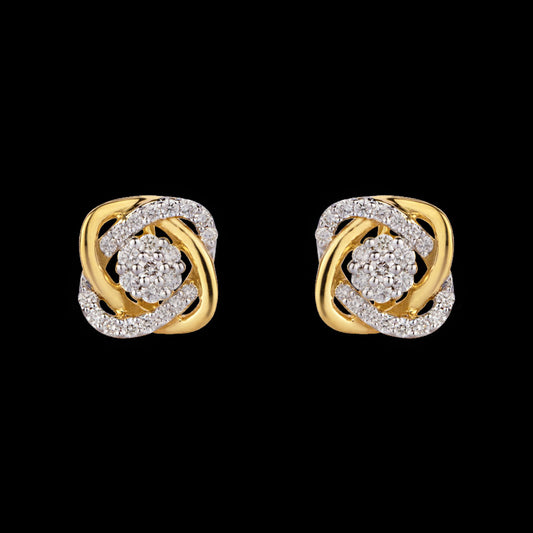 14K Yellow Gold Diamond Earrings - 0.31ct SI-HI