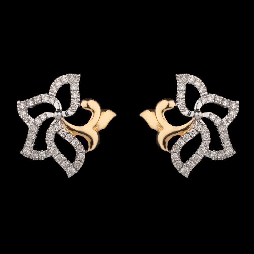 14K Yellow Gold Diamond Earrings - 0.37ct SI-HI