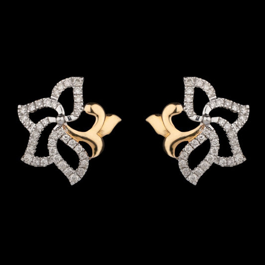14K Yellow Gold Diamond Earrings - 0.37ct SI-HI