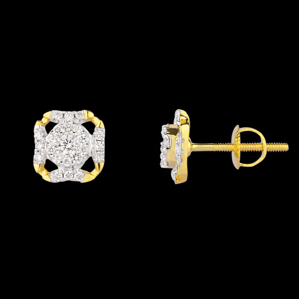 14K Yellow Gold Diamond Earrings - 0.31ct VVS-VS-HI