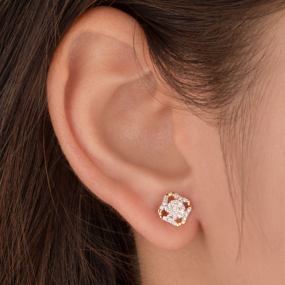 14K Yellow Gold Diamond Earrings - 0.31ct VVS-VS-HI