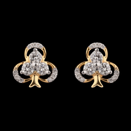 14K Yellow Gold Diamond Earrings - 0.38ct VVS-VS-GH