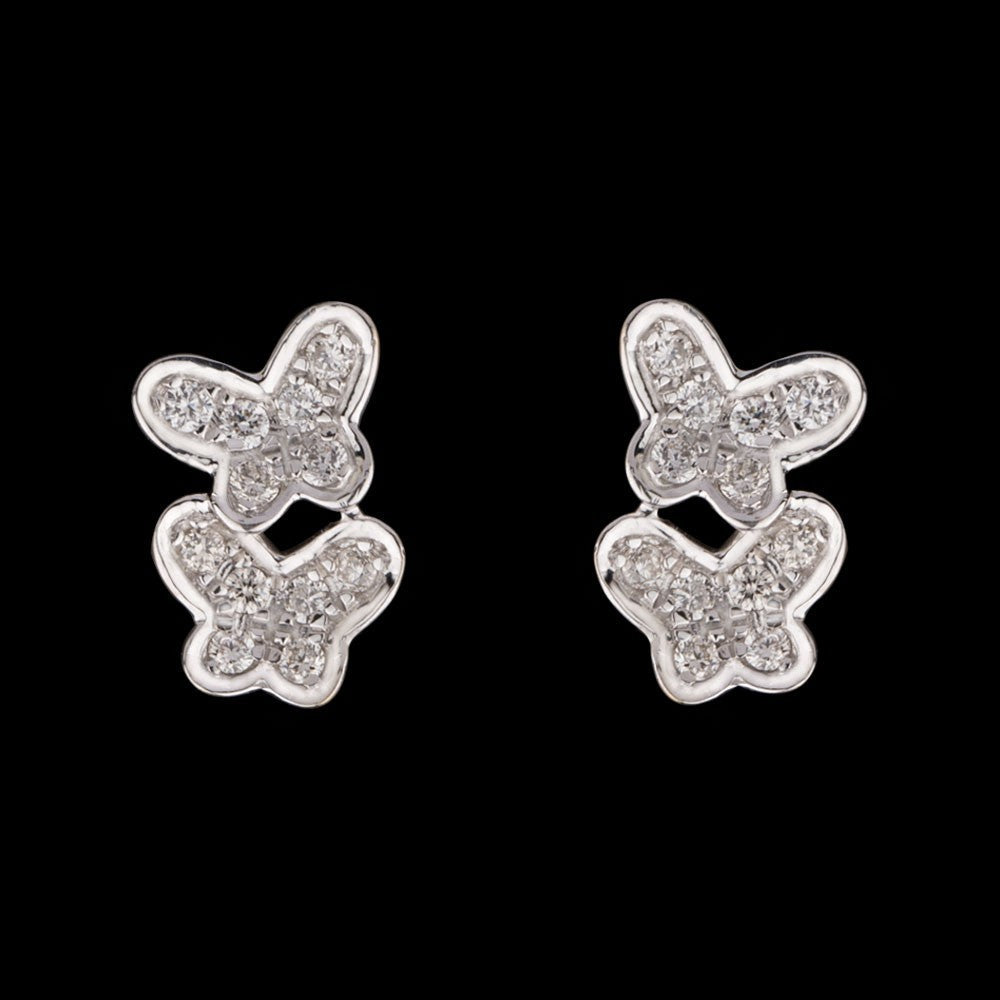 18K Yellow Gold Diamond Earrings - 0.337ct SI-IJ