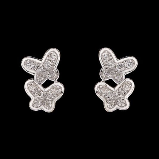 18K Yellow Gold Diamond Earrings - 0.337ct SI-IJ