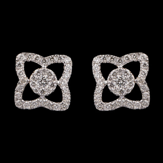 14K Yellow Gold Diamond Earrings - 0.48ct VVS-VS-IJ