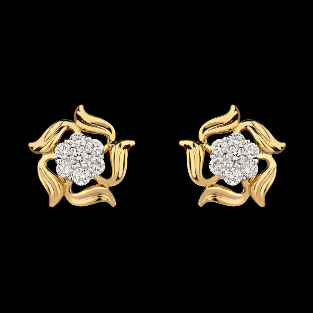 14K Yellow Gold Diamond Earrings - 0.26ct VVS-VS-HI