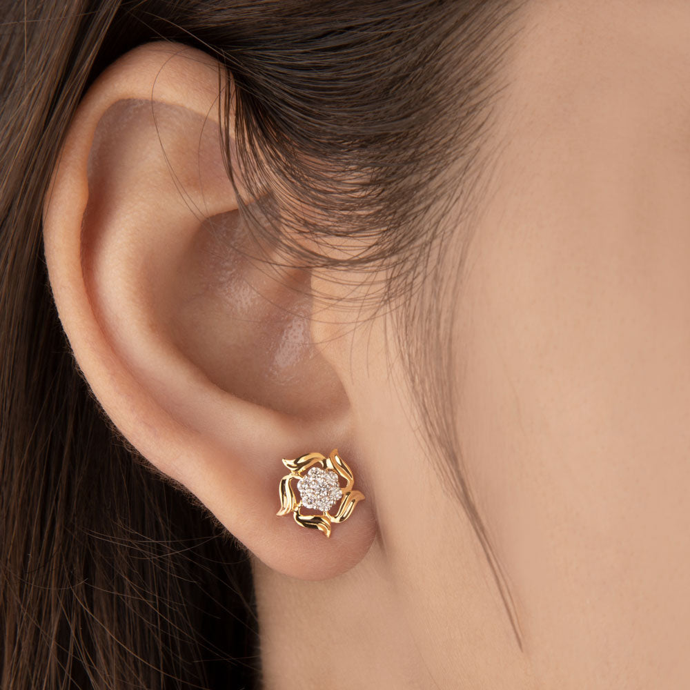 14K Yellow Gold Diamond Earrings - 0.26ct VVS-VS-HI