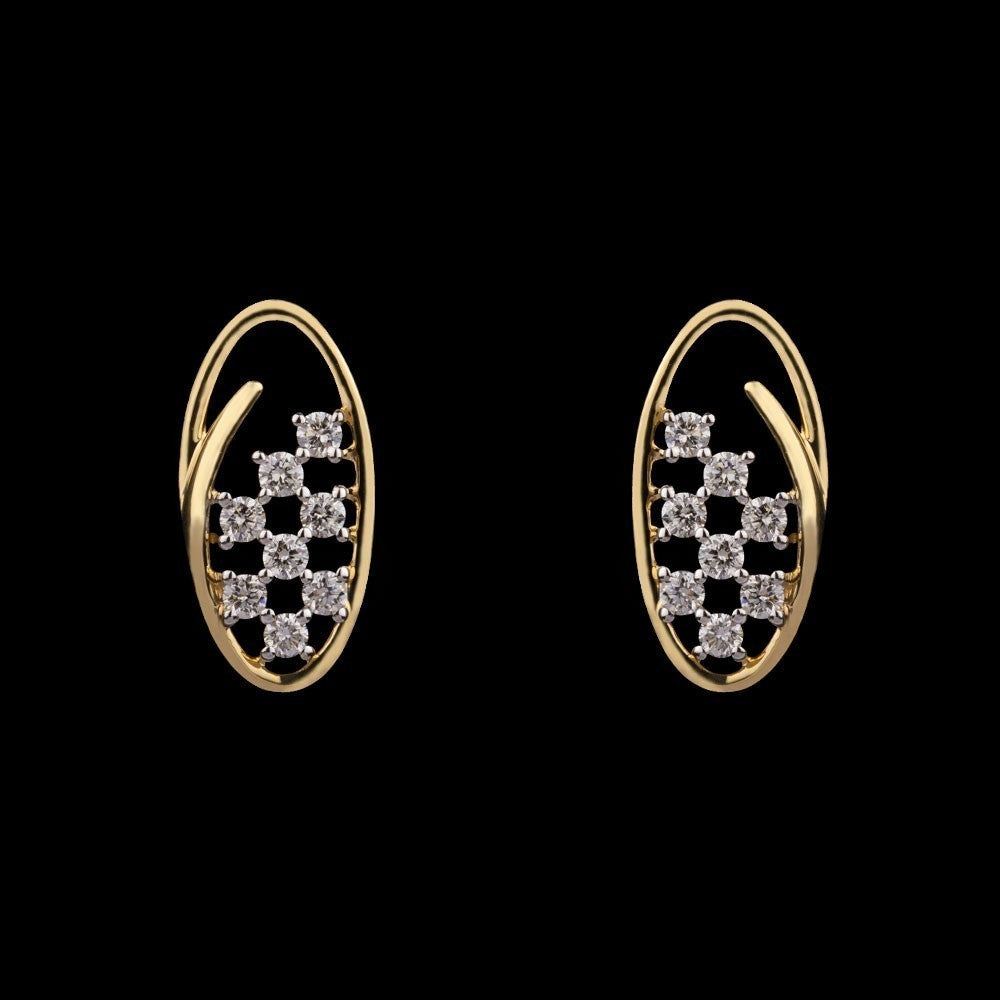 14K Yellow Gold Diamond Earrings - 0.33ct VVS-VS-IJ