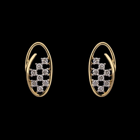 14K Yellow Gold Diamond Earrings - 0.33ct VVS-VS-IJ
