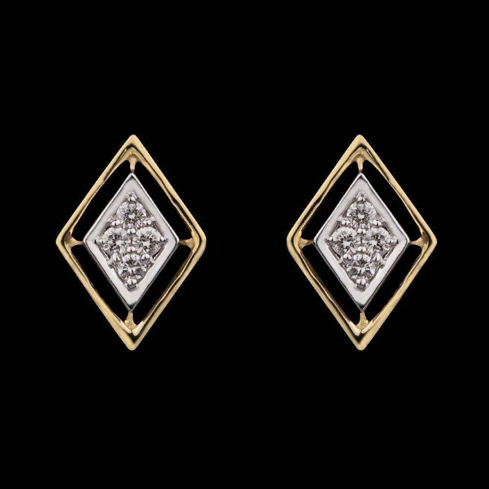 14K Yellow Gold Diamond Earrings - 0.15ct VVS-VS-IJ