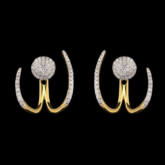 14K Yellow Gold Diamond Earrings - 0.3ct VVS-VS-GH
