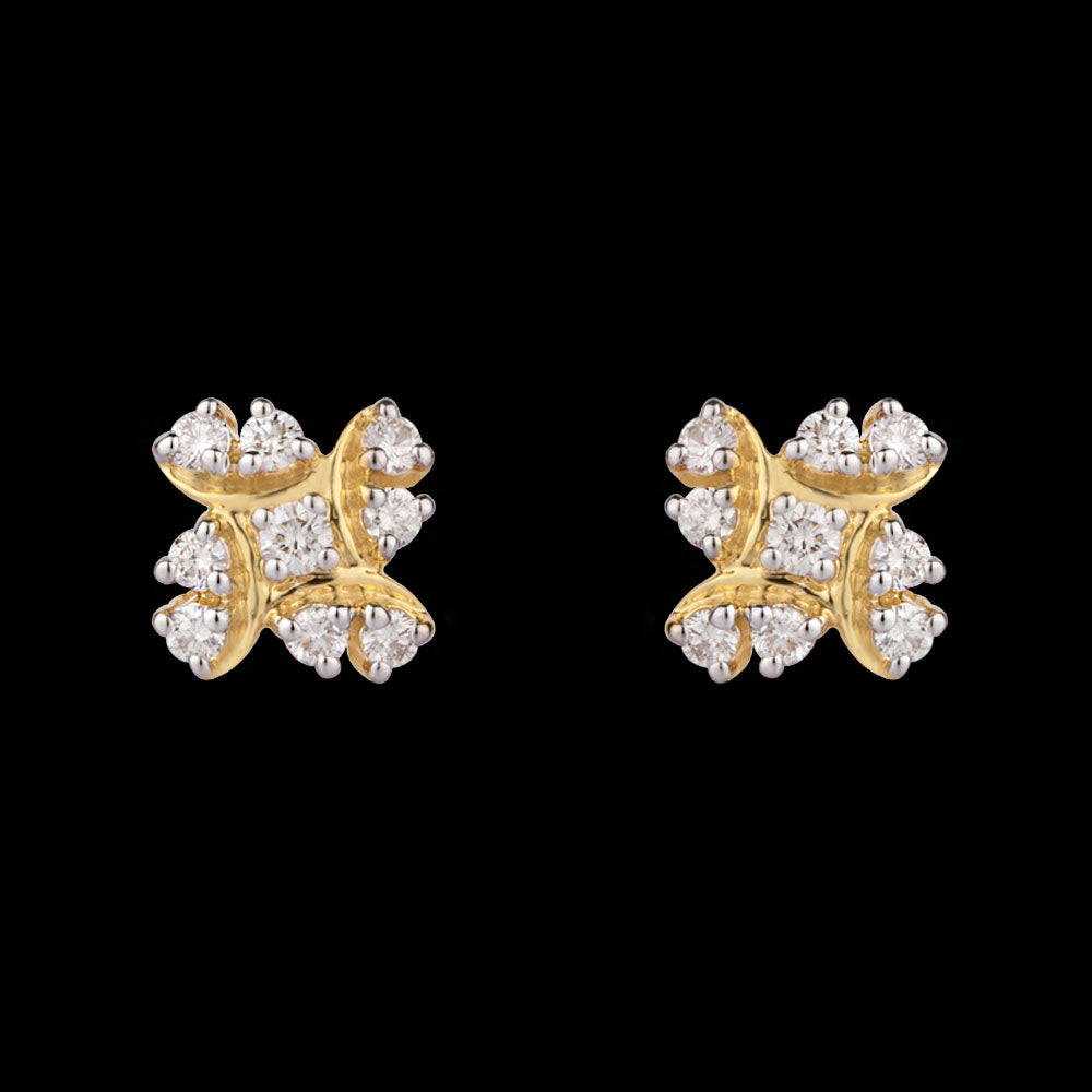 14K Yellow Gold Diamond Earrings - 0.23ct VVS-VS-HI
