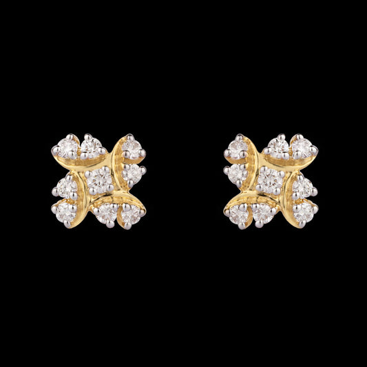 14K Yellow Gold Diamond Earrings - 0.23ct VVS-VS-HI