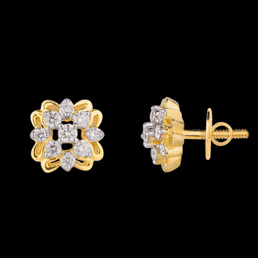 14K Rose Gold Diamond Earrings - 0.37ct VVS-VS-HI