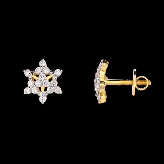 14K Yellow Gold Diamond Earrings - 0.39ct VVS-VS-HI