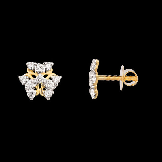 14K Yellow Gold Diamond Earrings - 0.37ct VVS-VS-HI