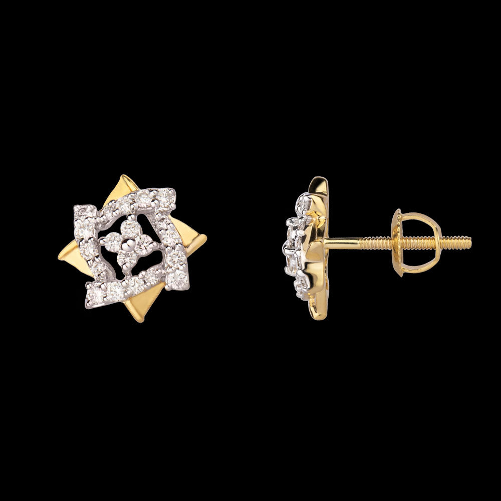 14K Yellow Gold Diamond Earrings - 0.26ct VVS-VS-HI