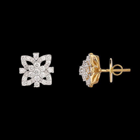 14K Yellow Gold Diamond Earrings - 0.66ct VVS-VS-HI