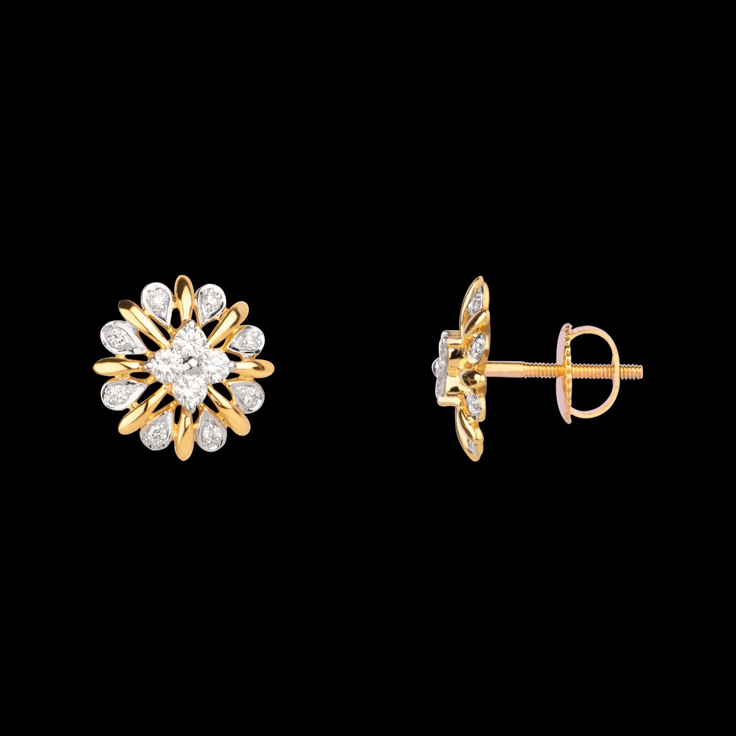 14K Yellow Gold Diamond Earrings - 0.68ct VVS-VS-HI