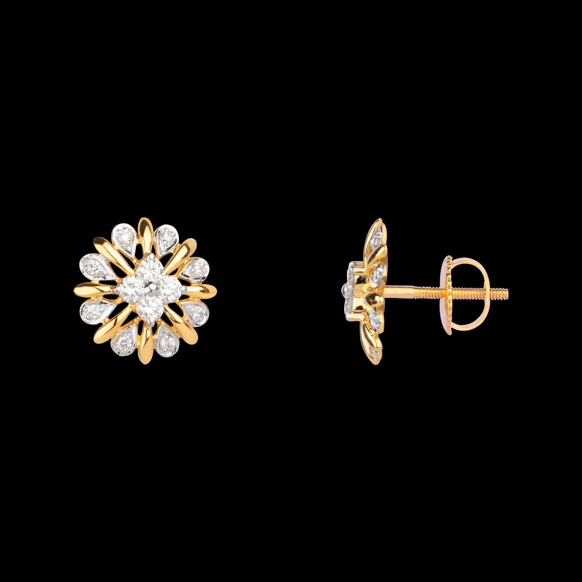 14K Yellow Gold Diamond Earrings - 0.68ct VVS-VS-HI