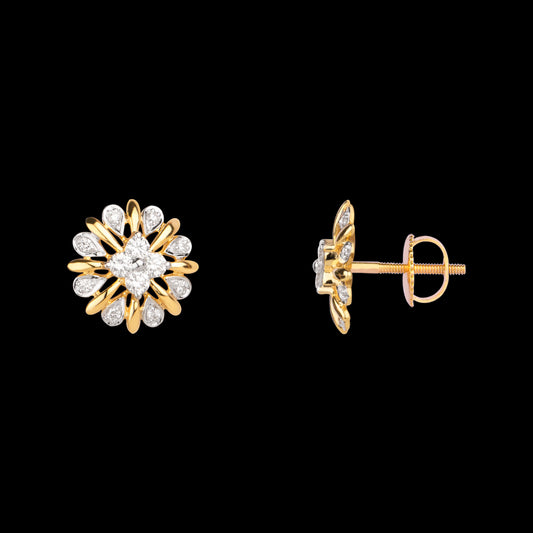 14K Yellow Gold Diamond Earrings - 0.68ct VVS-VS-HI