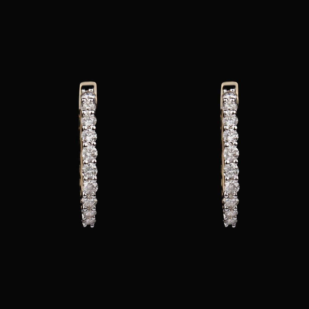 14K Yellow Gold Diamond Earrings - 0.35ct VVS-VS-IJ