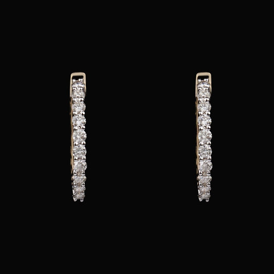 14K Yellow Gold Diamond Earrings - 0.35ct VVS-VS-IJ