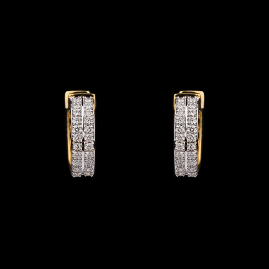 14K Yellow Gold Diamond Earrings - 0.42ct VVS-VS-IJ