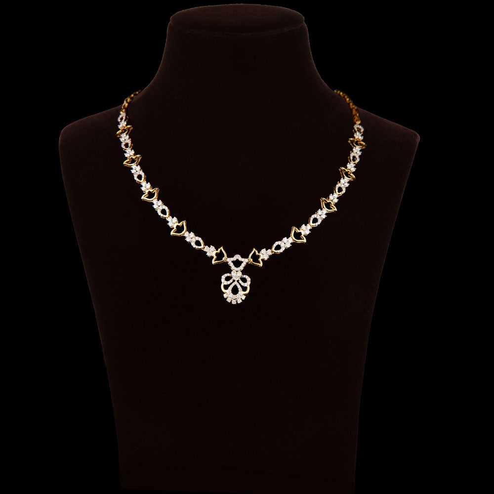 14K Yellow Gold Diamond Necklace - 2.75ct VVS-VS-HI