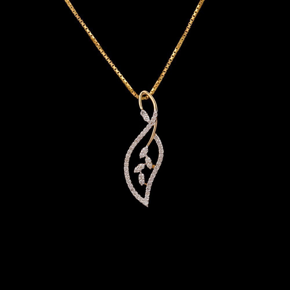 14K Yellow Gold Diamond Pendant - 0.29ct VVS-VS-IJ