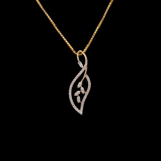 14K Yellow Gold Diamond Pendant - 0.29ct VVS-VS-IJ