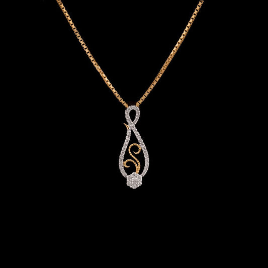 14K Yellow Gold Diamond Pendant - 0.14ct VVS-VS-IJ