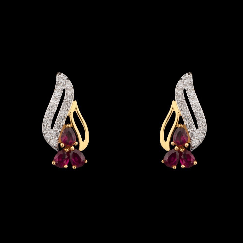 14K Yellow Gold Diamond Jewellery - 0.12ct VVS-VS-GH with Colour Stones